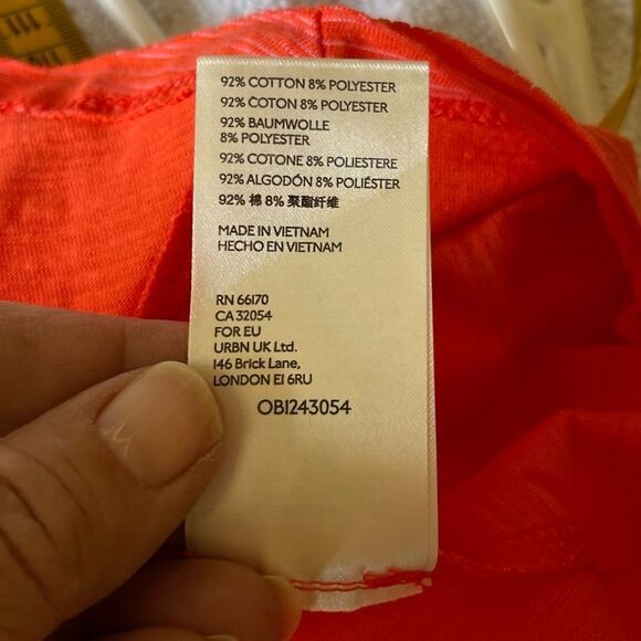 FREE PEOPLE Turn it up Stripes High Low Tank Top In Scarlet.Size S - Picture 14 of 15